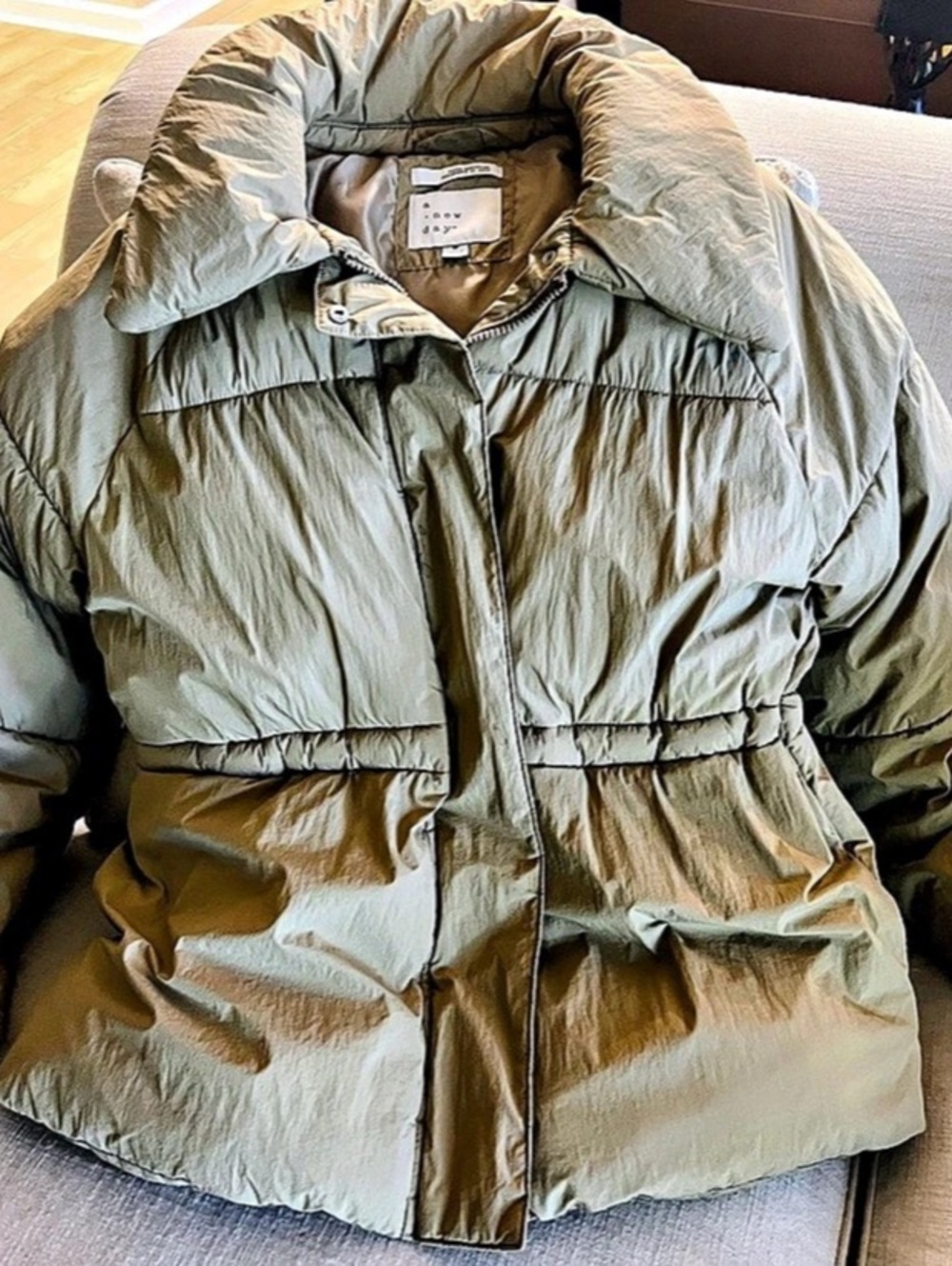 a new day Water Resistant Puffer Jacket Beige Medium